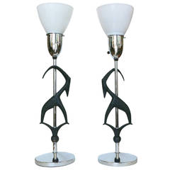 Mid-Century Gazelle Table Lamps, Pair by Rembrandt **Saturday Sale** 7