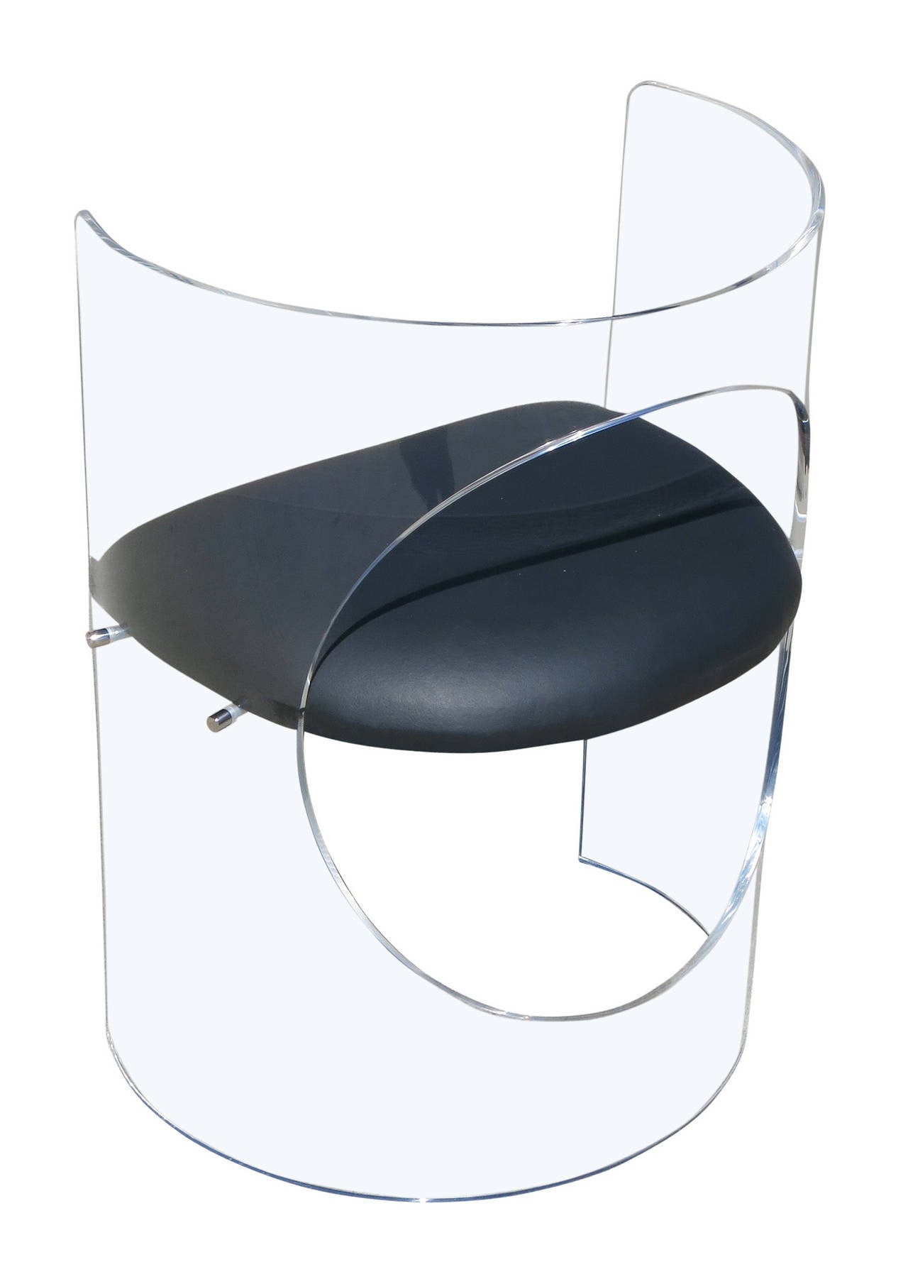 Mid-20th Century Charles Hollis Jones 1960s Style Designed Lucite Chair, pair