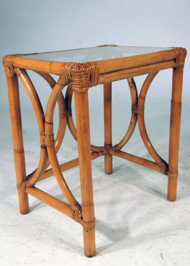 Set of 3 Rattan Nesting Side Tables at 1stDibs rattan nesting tables, rattan nest of tables