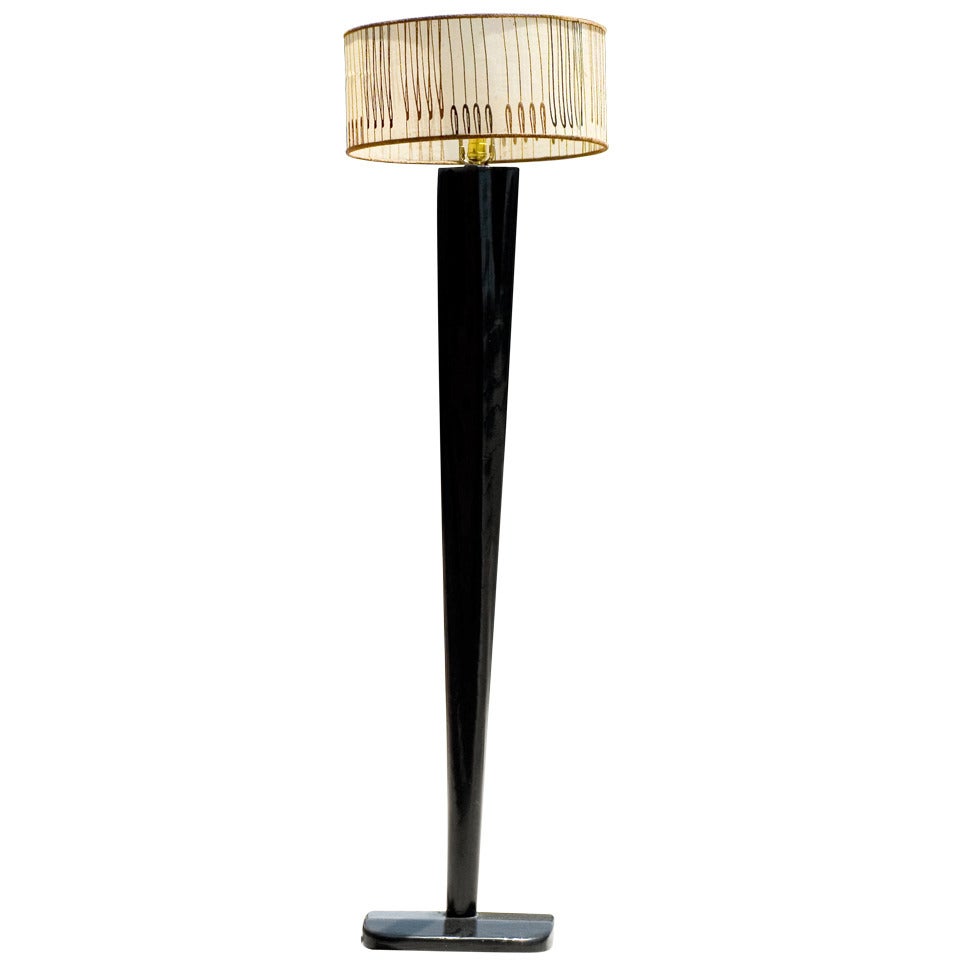 Heywood Wakefield Floor lamp w/ Drum shade