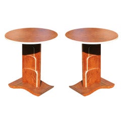 Art Deco Inspired Flip Table Pair in a Jacques Ruhlmann Manner 8