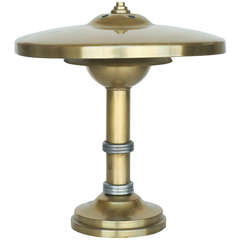 Brass Machine Age Deco Desk Lamp ** Saturday Sale** 8