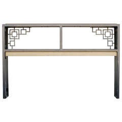 Black and Gold "Prairie" Style Console Table 11