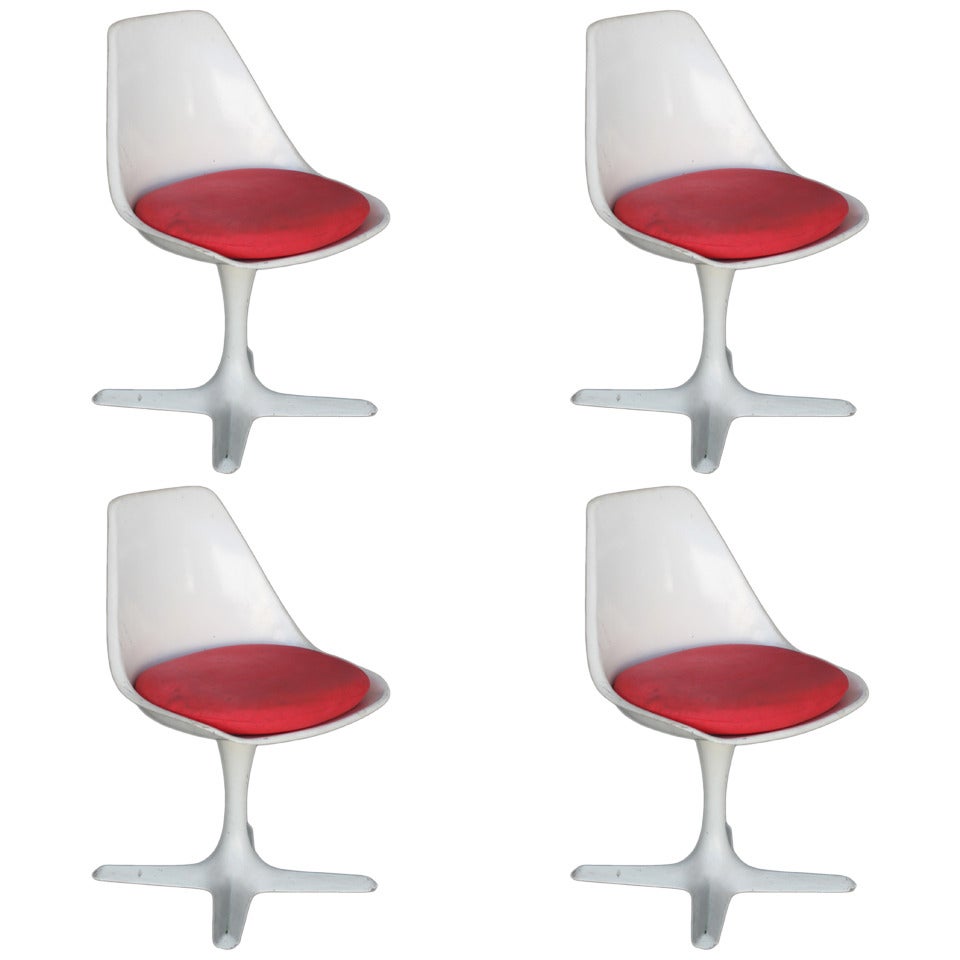 Maurice Burke designed Tulip Style Side Chair, Set of Four