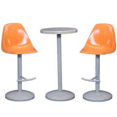 Mid-Century Bar Stool and Table Set in the Style of Saarinen ** Saturday Sale **