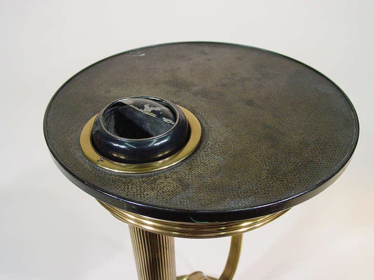 Art Deco Original 30s Chase Brass Ashtray w/ Stand by Von Nessen