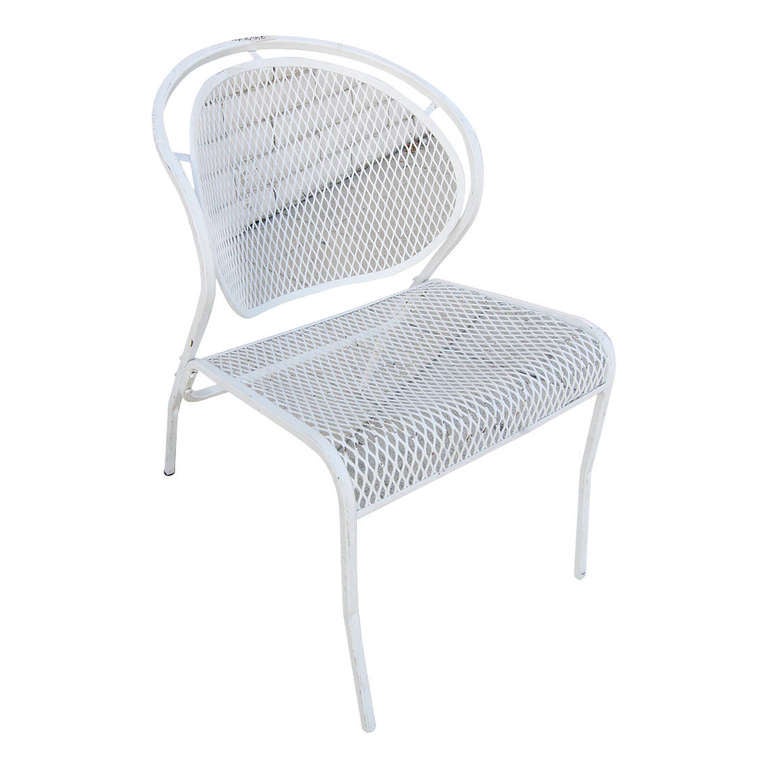 Tubular Steel Outdoor Wing Wingback Lounge chair