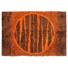 Supernova Shag Rug with Abstract Design, circa 1970 ** Saturday Sale** 10