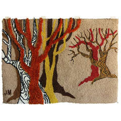 Post Modern Hand-Hooked Tapestry Rug *Saturday Sale** 1