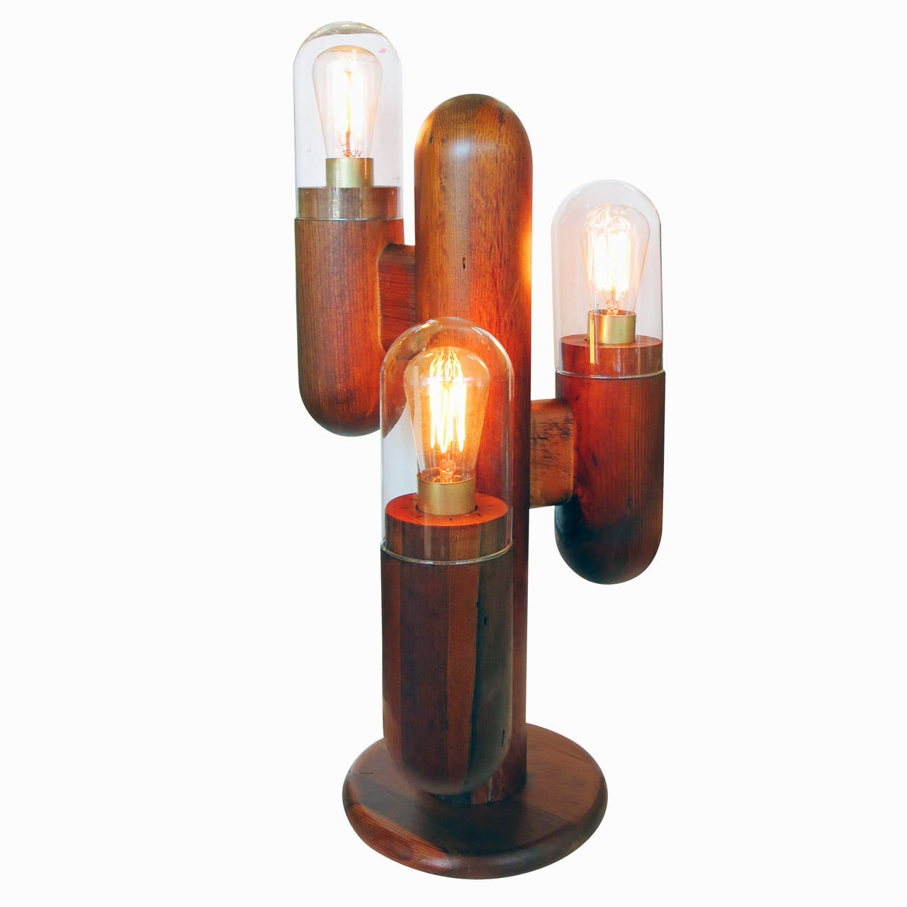 Dear Customer, I have marked many of my items for the 1stdibs Saturday Sale, take a look and save from 20% to 50% now. Take a look at all of these items; https://goo.gl/hNLz4x

Whimsical and rustic cactus table lamps made of solid wood with original