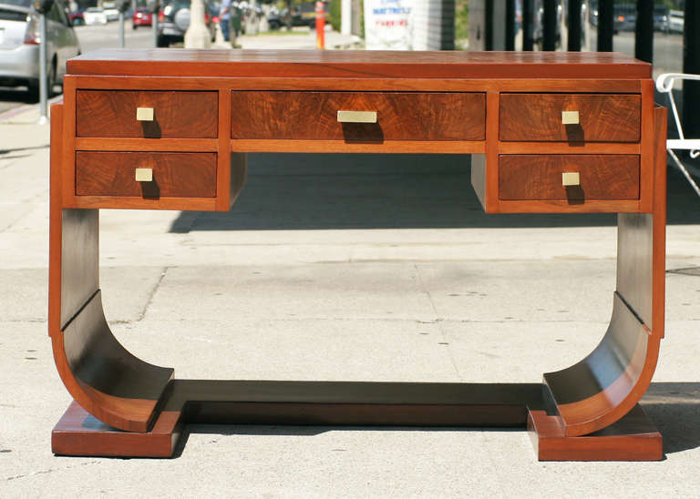 Mid-20th Century French Streamline Art-Deco Writing Desk / Vanity in the Style of  Ruhlmann