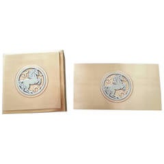 Cendrier et boîte à cigarettes Silver Crest Bronze Horse *Soldes du samedi**
