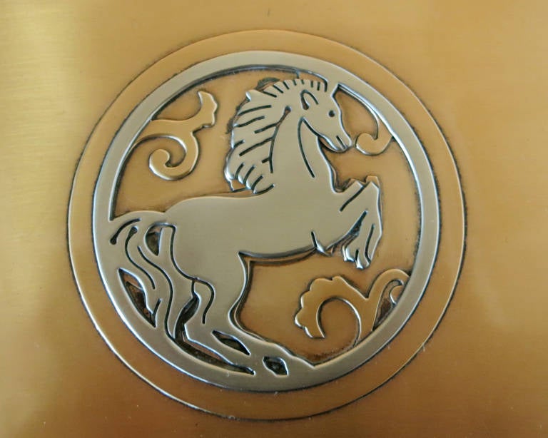 Silver Crest Bronze Horse Ashtray and Cigarette Box *Saturday Sale** 3