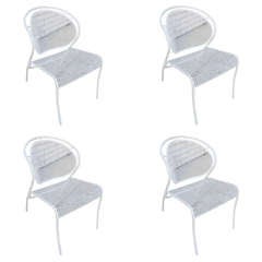 Tubular Steel Outdoor Wing Wingback Lounge chair