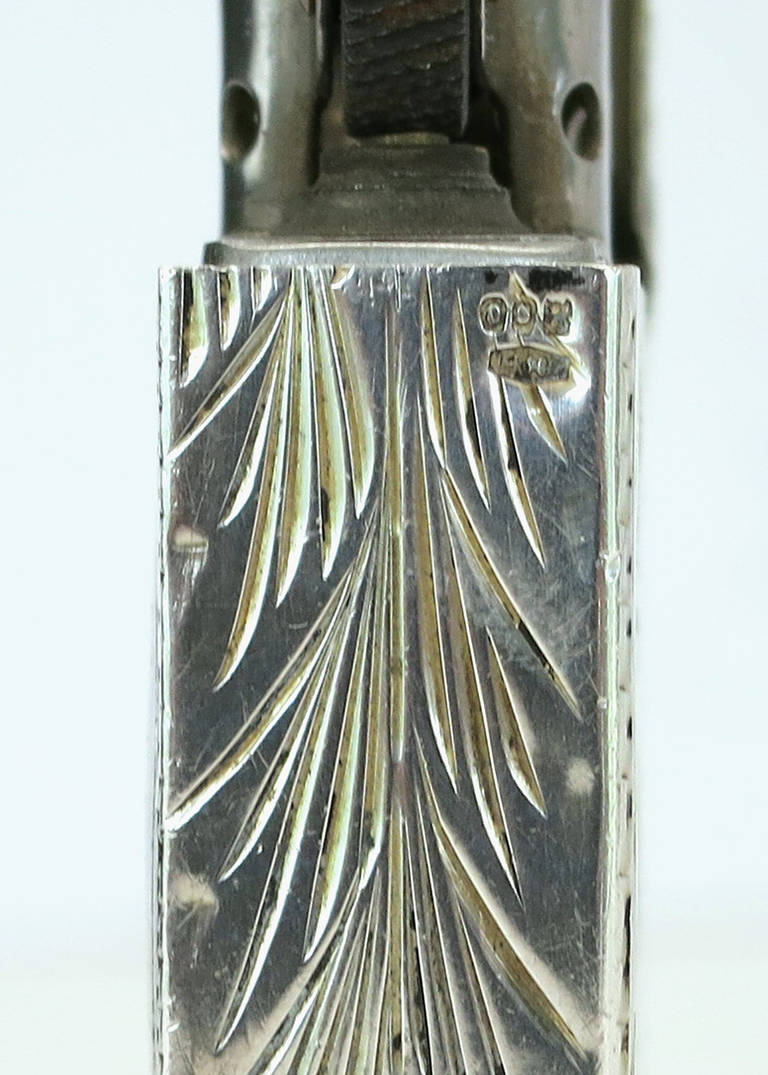 American Italian Sterling Silver Lighter Case with Zippo Lighter Insert