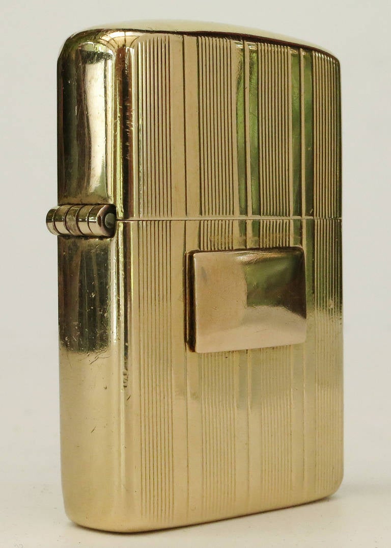 Rare 14-Karat Littal Lite Flip Pocket Lighter For Sale at 1stdibs