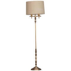 Hollywood Regency Gold-Plated Bronze Floor Lamp ** Saturday Sale ** 2