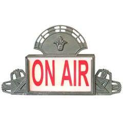 Art Deco "On Air" Broadcasting Sign