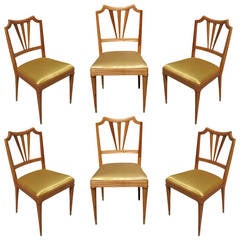 Formal Mid-Century Dining Chair Set of Six 3