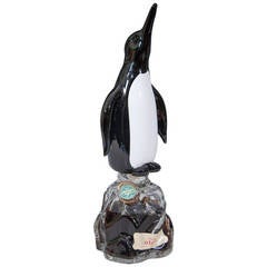 Archimede Seguso Alabastro Murano Penguin Decanter Bottle 1