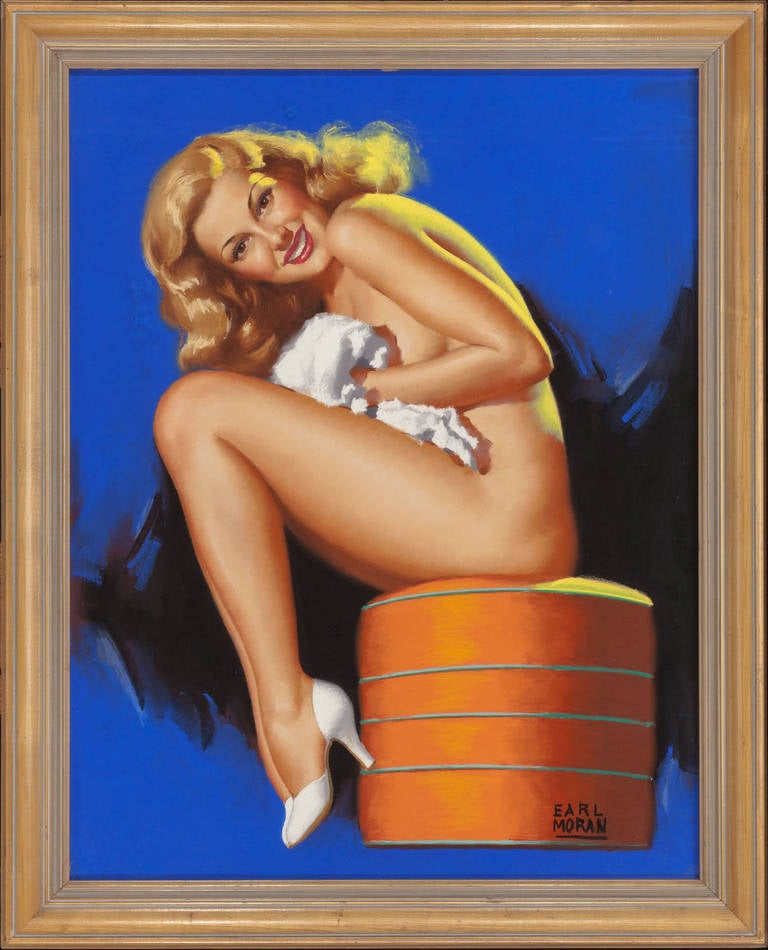 1948 Marilyn Monroe Glamour Oringinal Pastel by Earl Moran