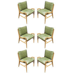 Set of Six John Keal for Brown Saltman Dining Chairs