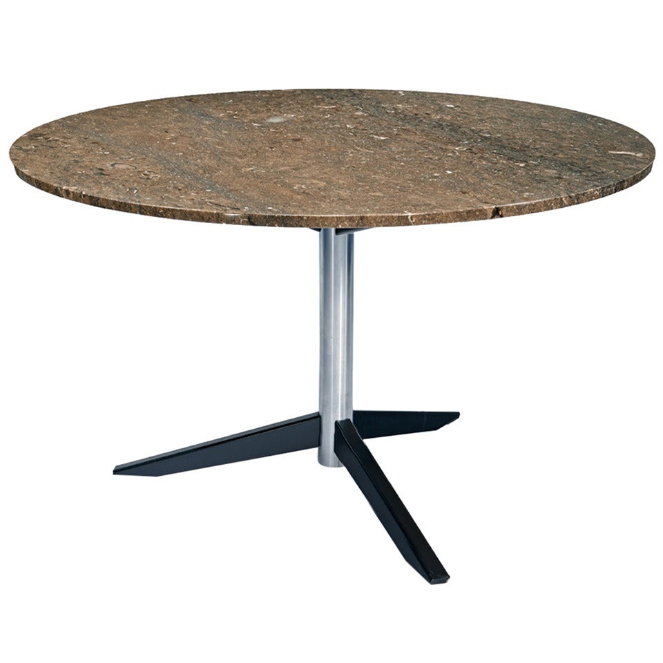 Danish Model Te06 Dining Table with Italian marble top by Martin Visser 