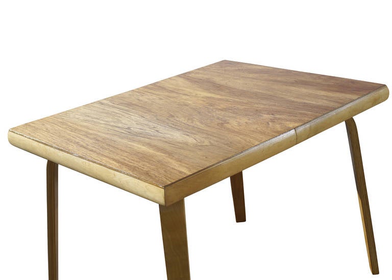 American Rare Bent Plywood Dining Table by Thaden-Jordan Furniture 