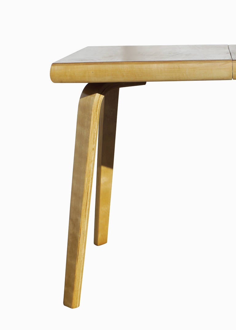 Birch Rare Bent Plywood Dining Table by Thaden-Jordan Furniture 