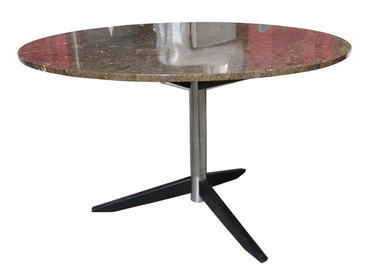 Mid-20th Century Danish Model Te06 Dining Table with Italian marble top by Martin Visser 