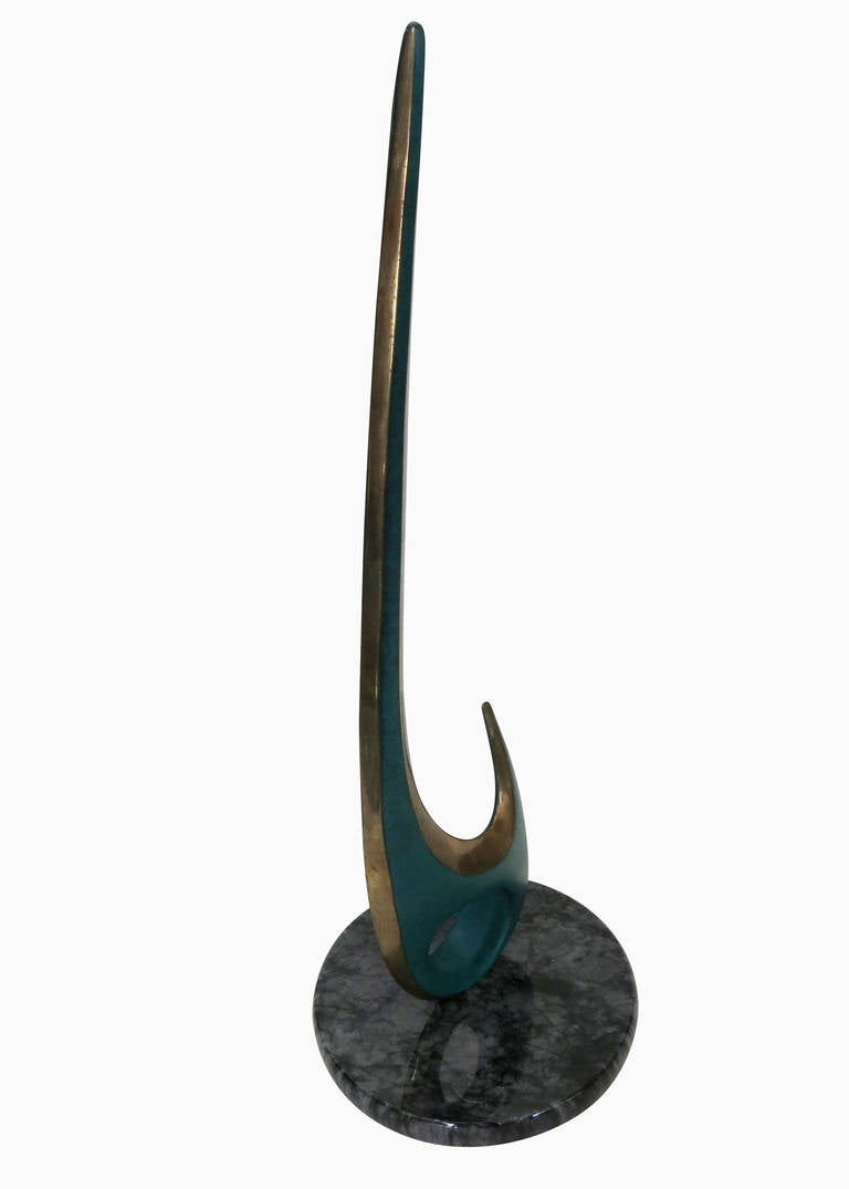 Bob Bennett Enameled Bronze Abstract Table Sculpture In Excellent Condition In Van Nuys, CA