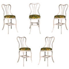 Vintage Rustic Uhl Art Chair by Toledo Metal, set of 5