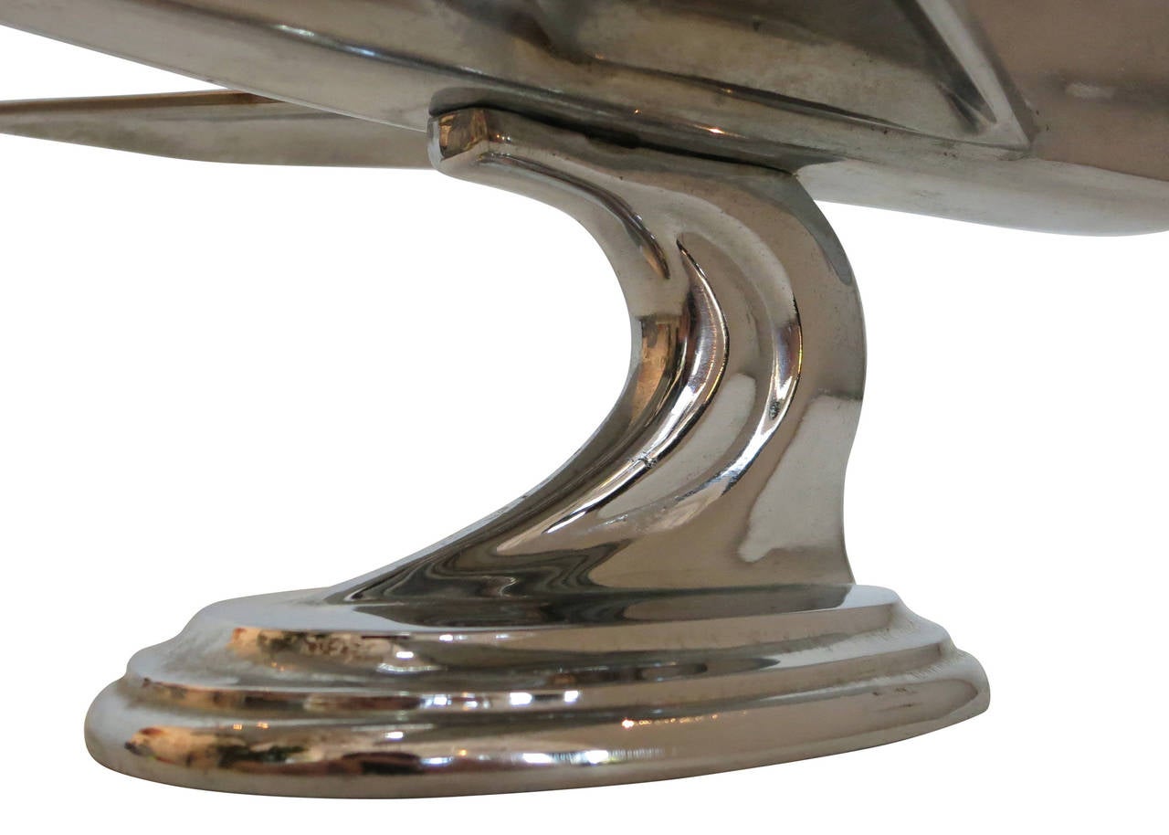 Mid-Century Chrome Jet Airplane Table Lighter by Ruby 1
