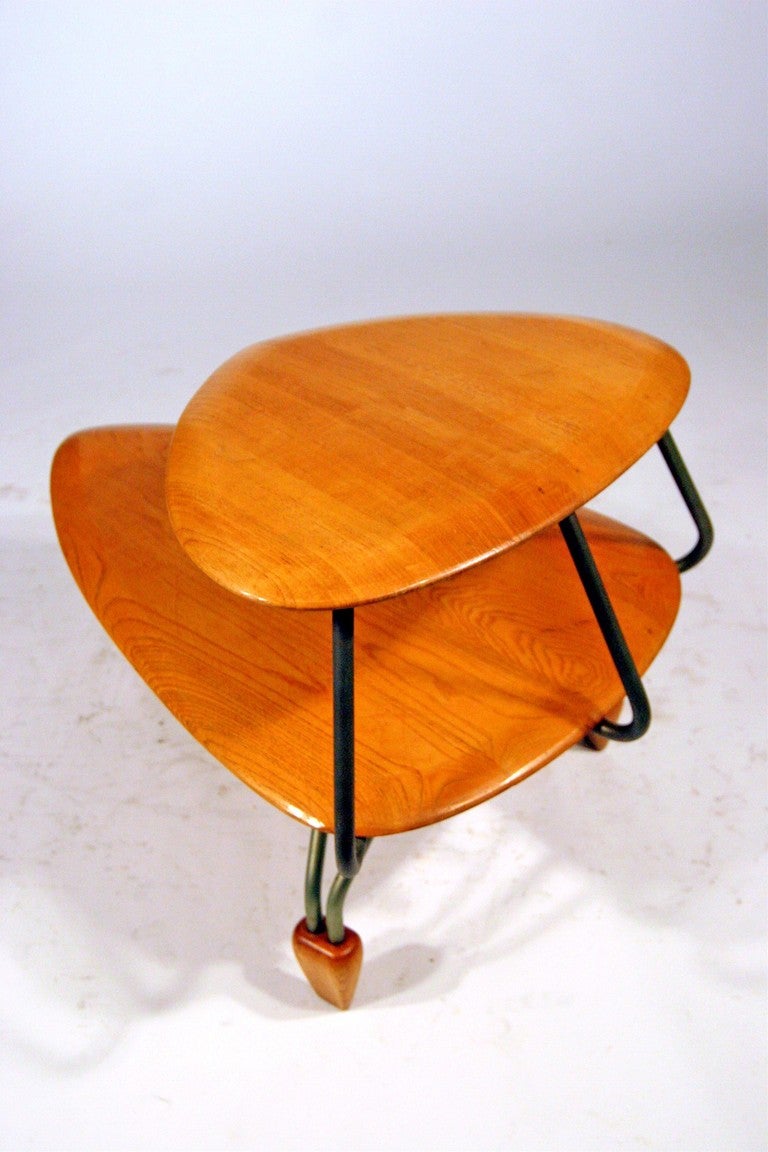 Rare John Keal Surfboard Side Table for Brown Saltman In Excellent Condition In Van Nuys, CA