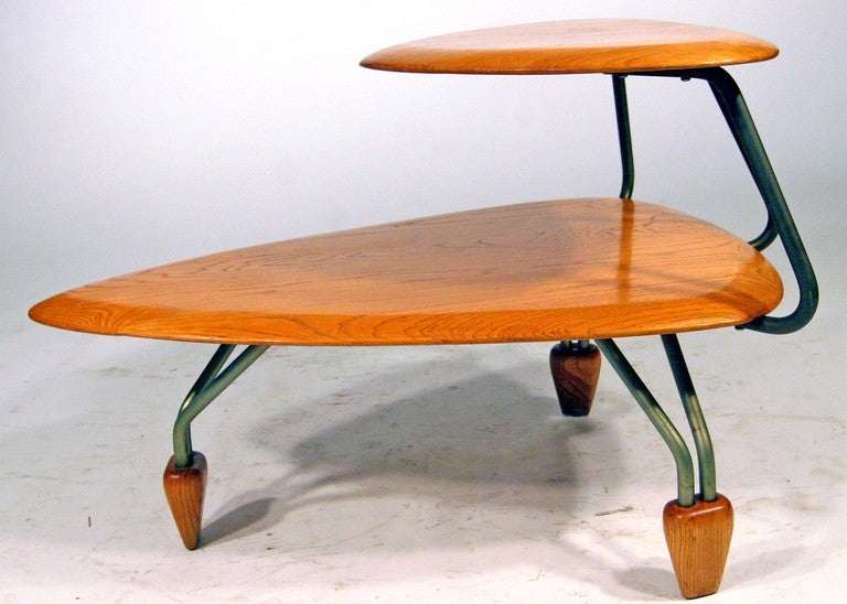 Mid-Century Modern Rare John Keal Surfboard Side Table for Brown Saltman
