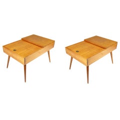 John Keal Side Tables for Brown Saltman, Pair Vintage John Keal Side Tables for Brown Saltman, Pair