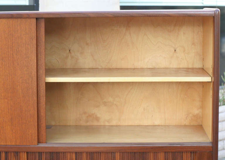 Mid-20th Century Danish Teak Credenza/Hutch with Bar Table