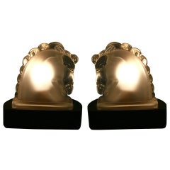 Italian Mid-Century Horse Head Table Lamps, Pair