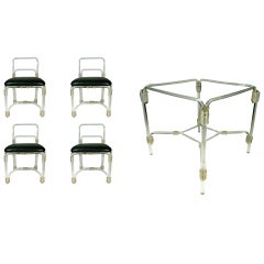 1940s Lucite Dining Table with Four Chairs by Grosfeld * Saturday Sale* 2