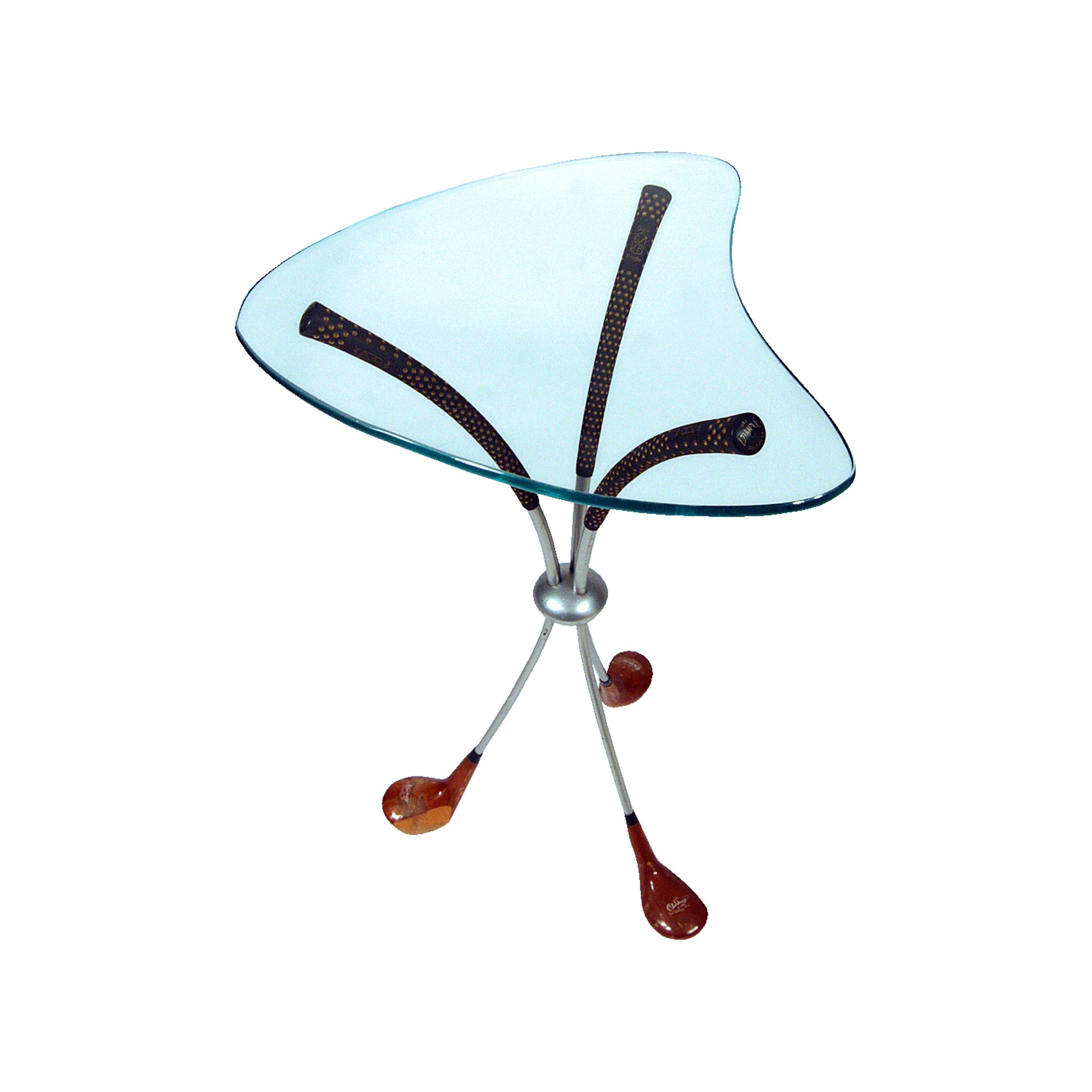 Playful Biomorphic Golf Club Side Table