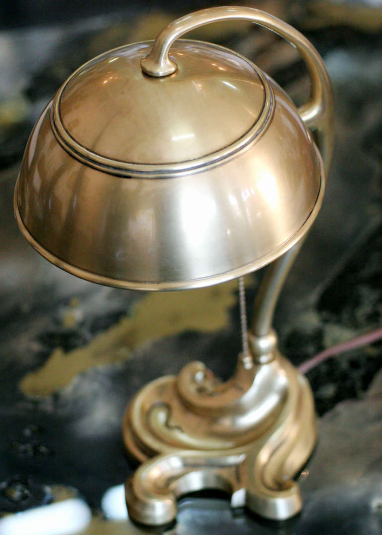 Art Nouveau Bradley and Hubbard Brass Desk Lamp