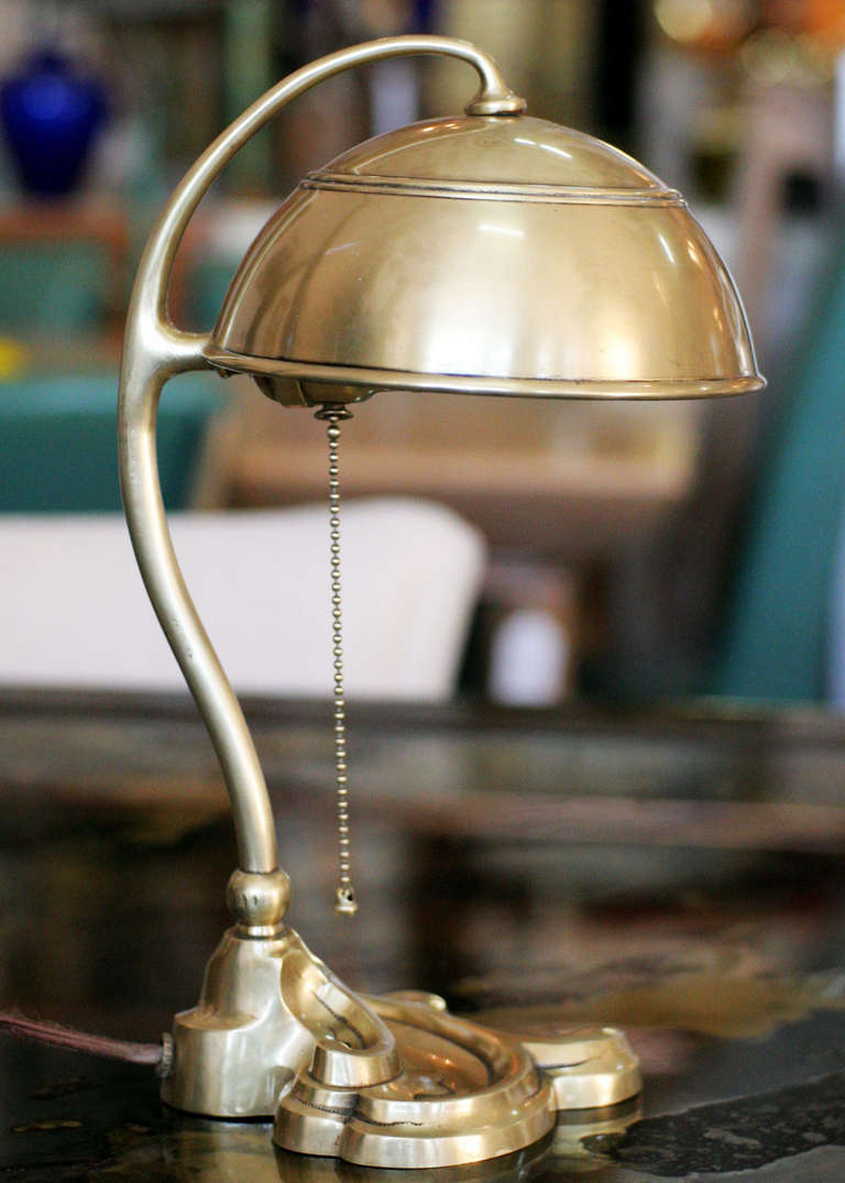 American Bradley and Hubbard Brass Desk Lamp