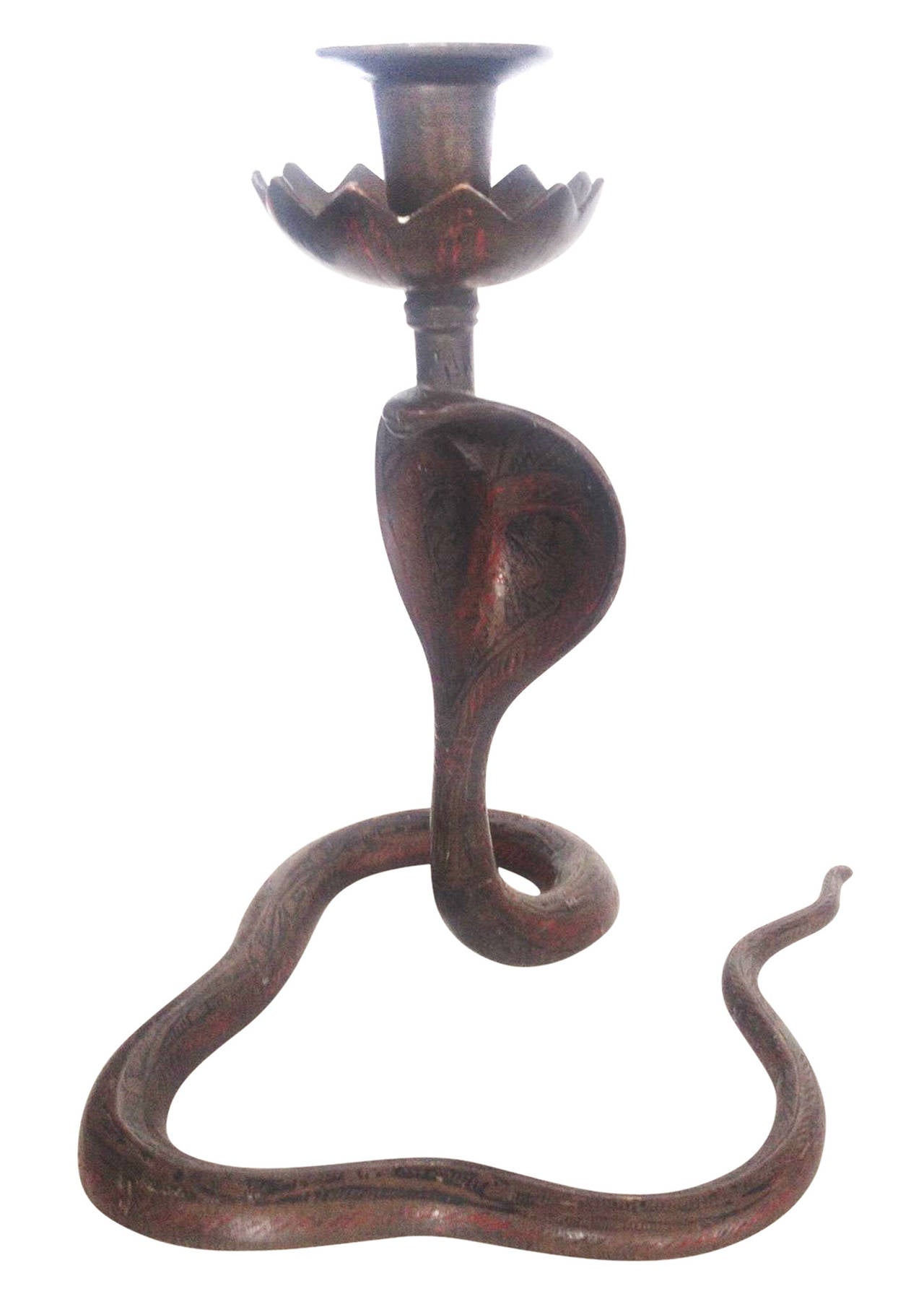 snake candle holder