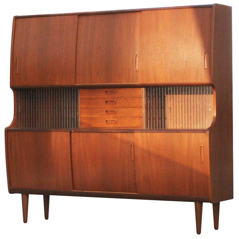 J Henry Furniture Quality Thousands Pictures Of Home Furnishing Danish Modern Walnut Hutch With Built In Bar At 1stdibs