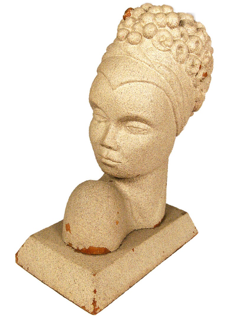 MidCentury Modern Hawaiian Male and Female Bookends, Pair For Sale at 1stdibs