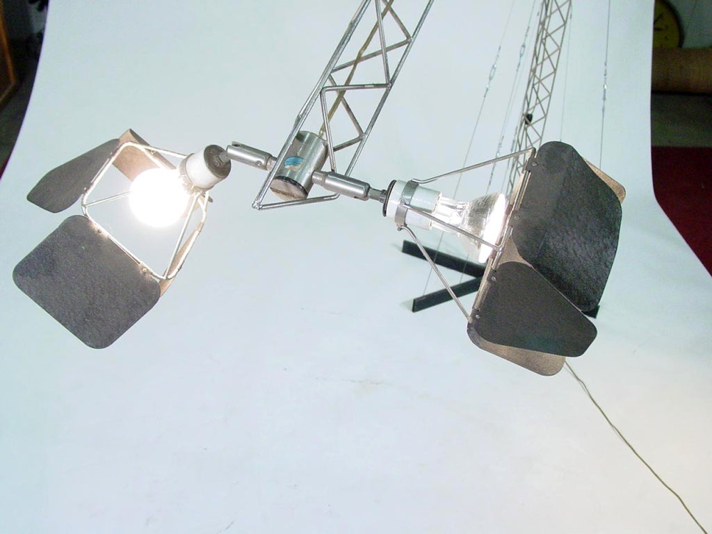 Industrial Postmodern Crane Floor Lamp by Curtis Jere **Saturday Sale**