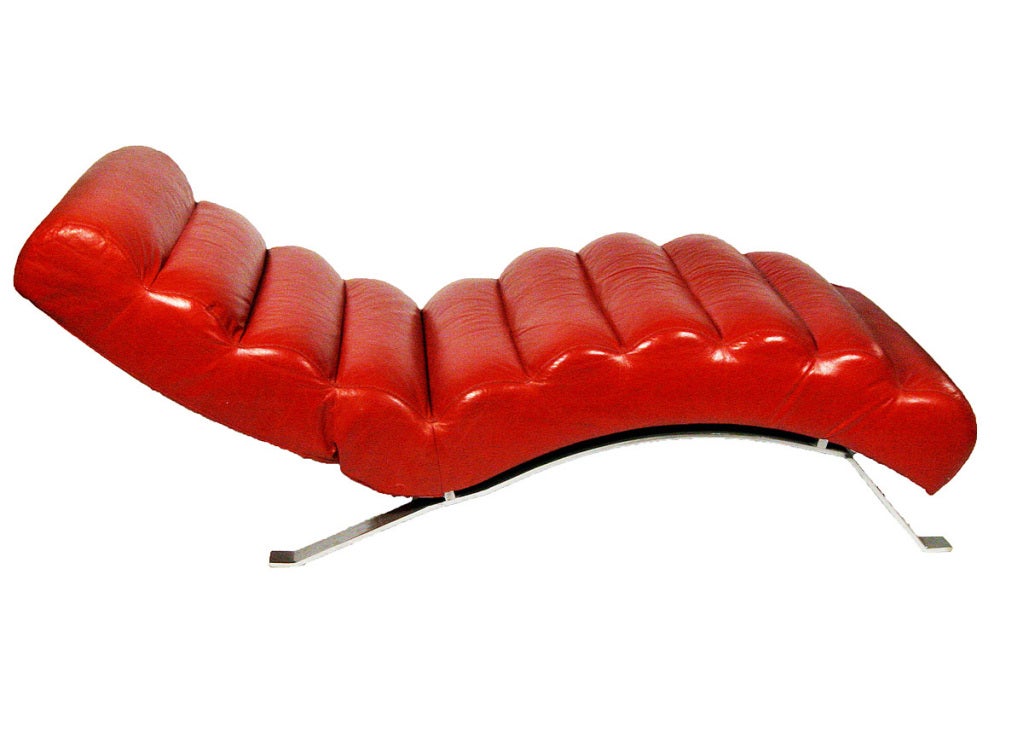 American Bibendum Style Chaise Lounge in Manner of Eileen Gray