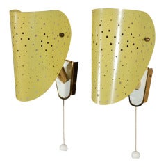 Mid-Century Brass Wall Sconces by Ernest Igl for Hillebrand