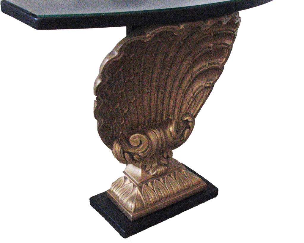 Seashell Console Table in the Manner of Edward Wormley In Excellent Condition In Van Nuys, CA