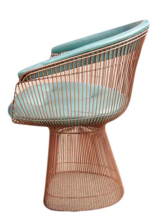 American Extremely Rare Polished Copper Armchairs by Warren Platner for Knoll c.1969